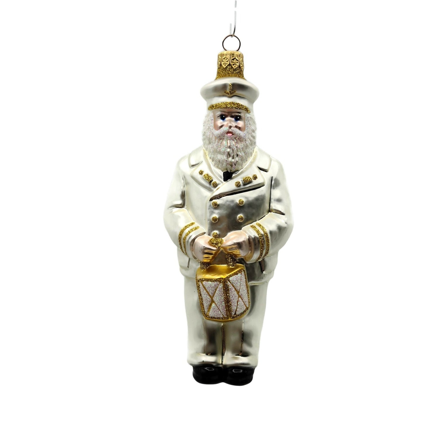 Patricia Breen Lighthouse Keeper Santa Claus Pearl Nautical Christmas Ornament