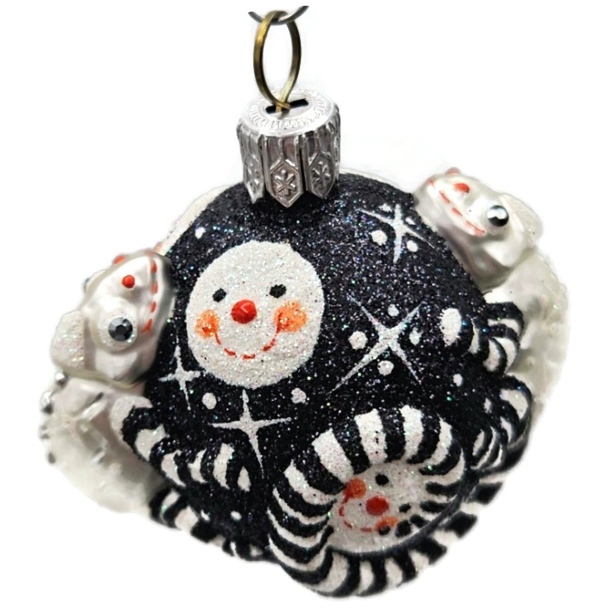 Patricia Breen For James Twice Snow Faces Chameleon Christmas Ornament 2581