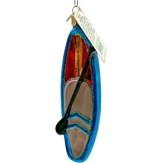 Stand Up Paddle Board Ornament OWC Blown Glass Old World Christmas Tree Decor