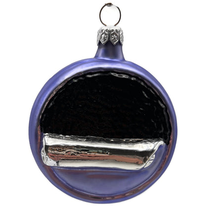Patricia Breen Caviar Tin Lavender Violet Fish Egg Glass Christmas Ornament 9606