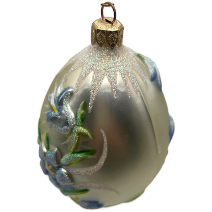 Patricia Breen Bluebell Egg Flower Easter Glass Christmas Tree Ornament 9700