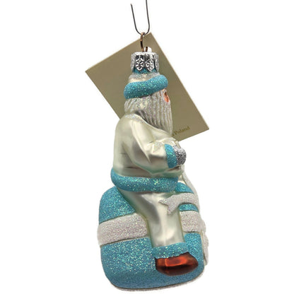Patricia Breen For You Henry Blue Santa Claus Present Christmas Ornament