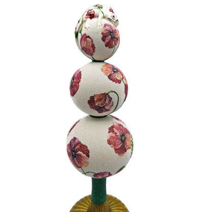 Patricia Breen Chameleon Finial Poppies Spring Christmas Holiday Tree Topper