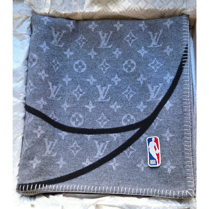 Louis Vuitton NBA Blanket Basketball Court Monogram Wool Cashmere MP2885 Rare