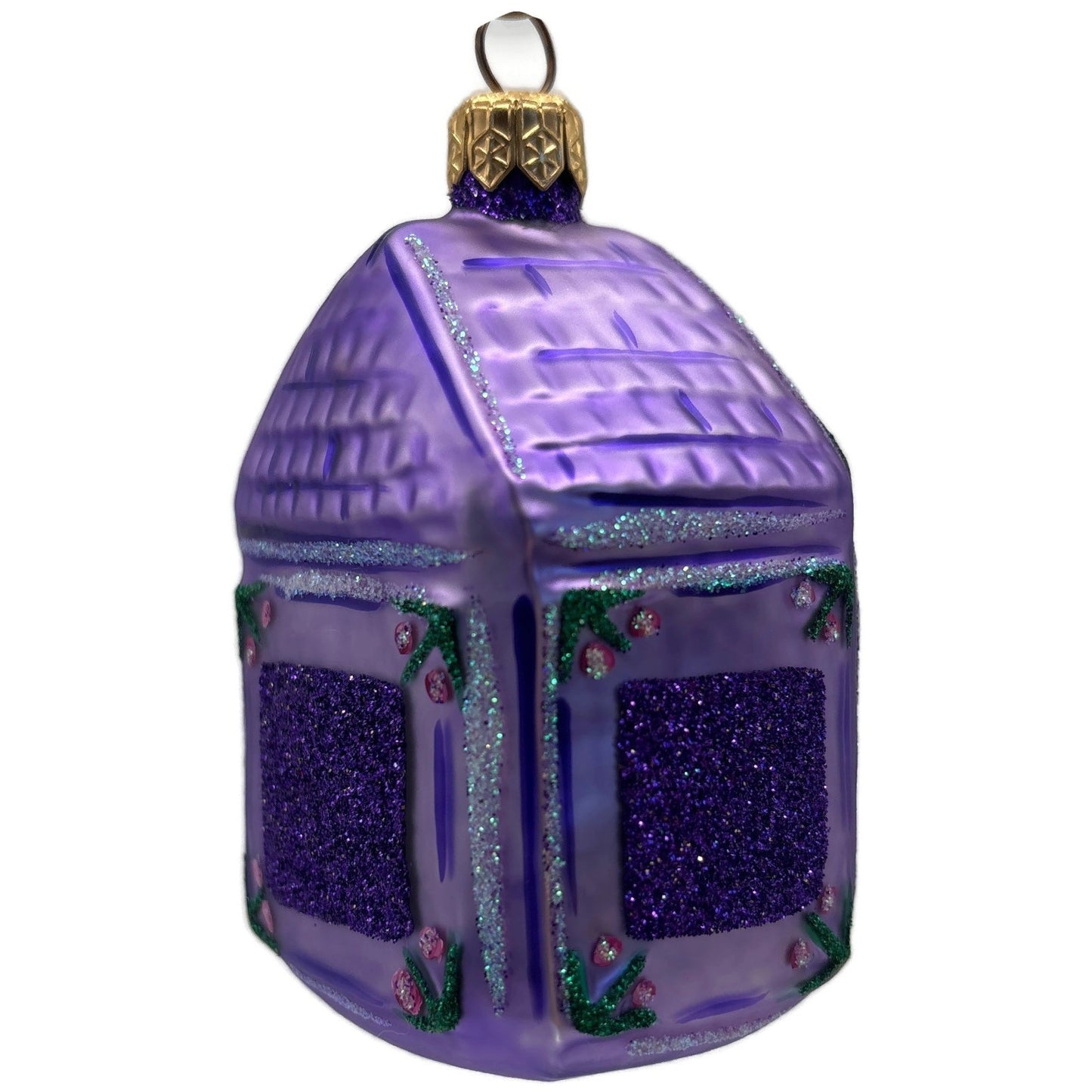 Patricia Breen Hickory Dickory Clock Lavender Birds Flowers Christmas Ornament