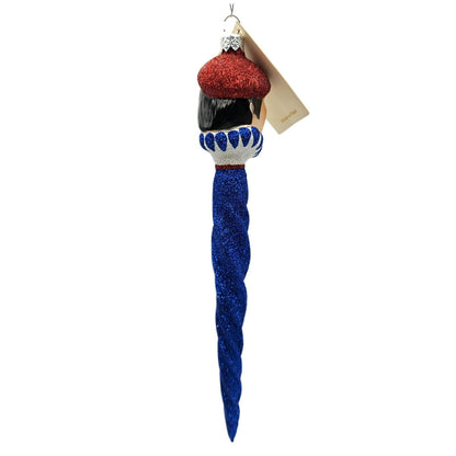 Patricia Breen French Twist Blue Glittered Icicle Christmas Holiday Ornament