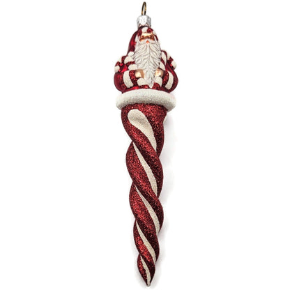 Patricia Breen Santa Sopel Red White Candy Cane Spiral Christmas Tree Ornament