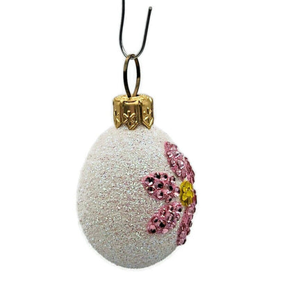 Patricia Breen Miniature Egg Jeweled Daisy Pink Easter Holiday Tree Ornament