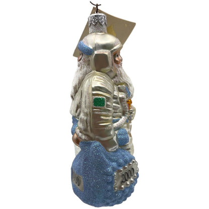 Patricia Breen Millennium Santa Claus 1900 2000 Blue Pearl Christmas Ornament