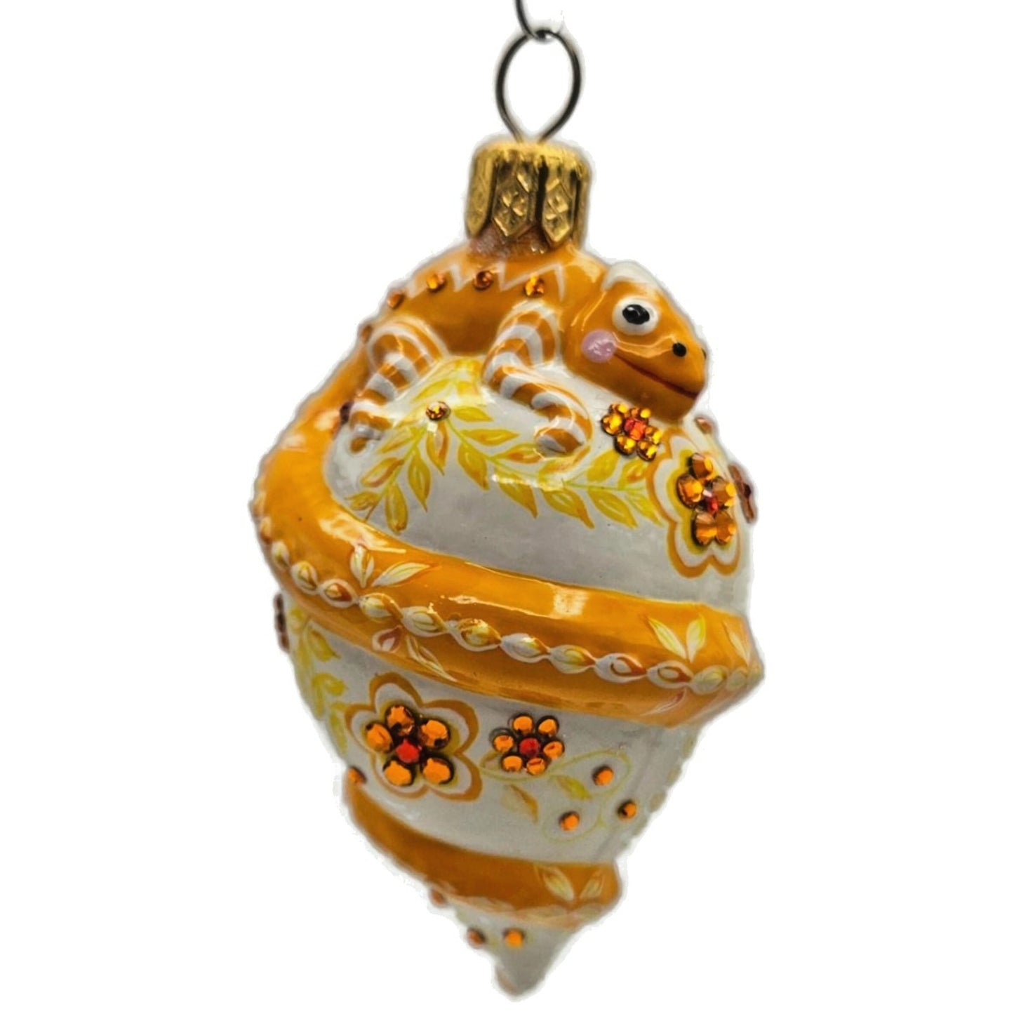 Patricia Breen Topping Chameleon Zalipie Persimmon Fall Christmas Tree Ornament