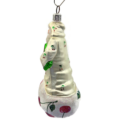 Patricia Breen Kris Kringle Market Day Cherries Santa Christmas Ornament 2197