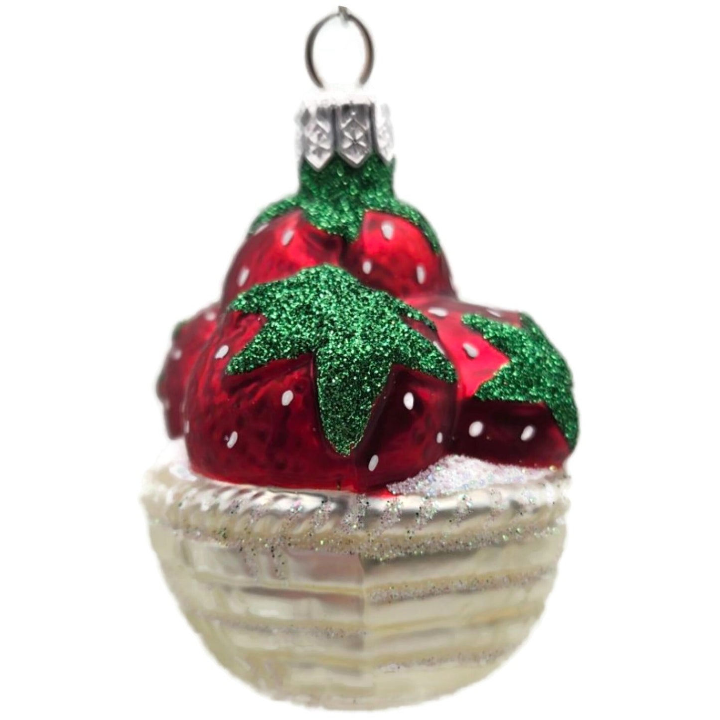 Patricia Breen Strawberry Basket Red Green Fruit Spring Christmas Tree Ornament
