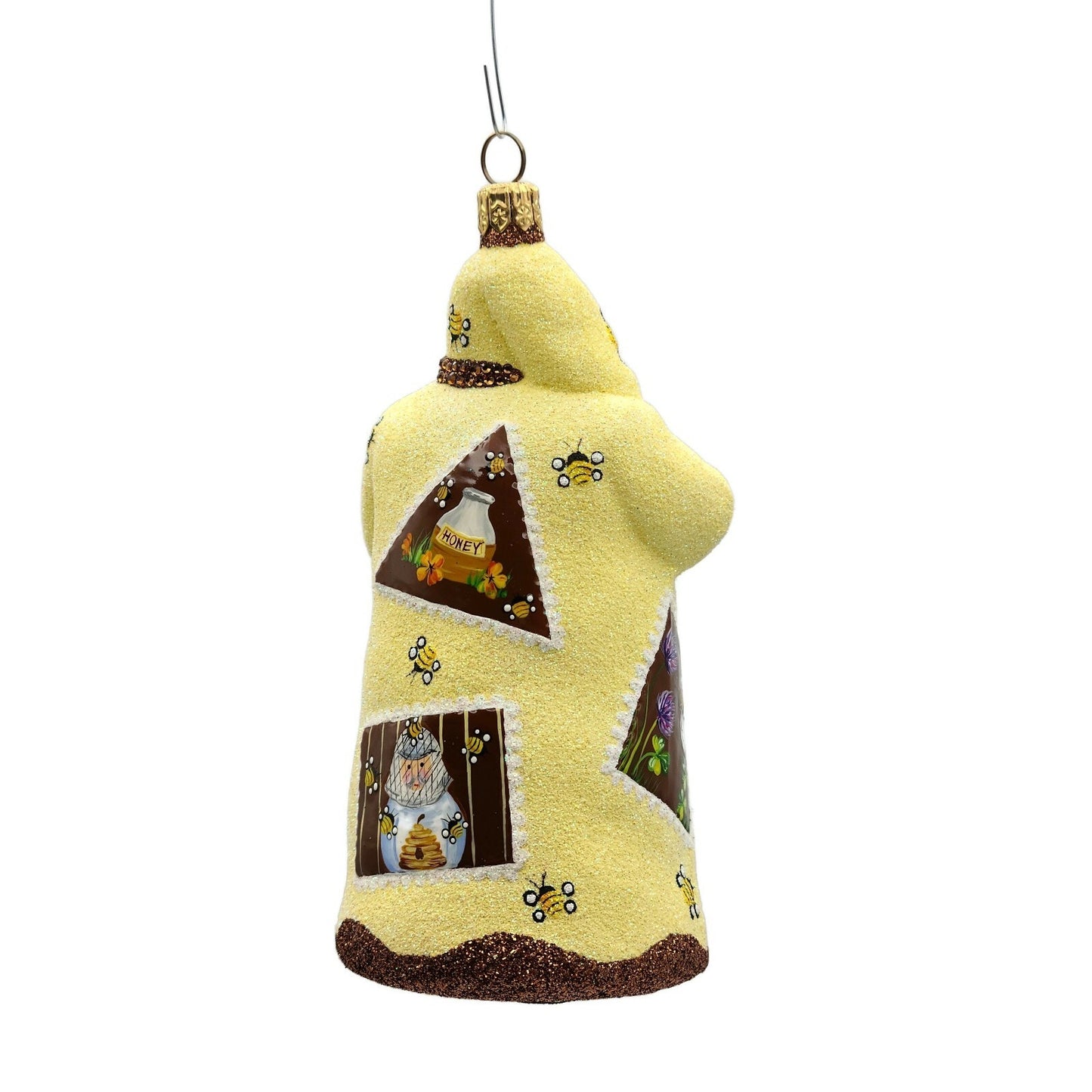 Patricia Breen Evans Santa Claus Bees Bug Stamps Christmas Holiday Tree Ornament