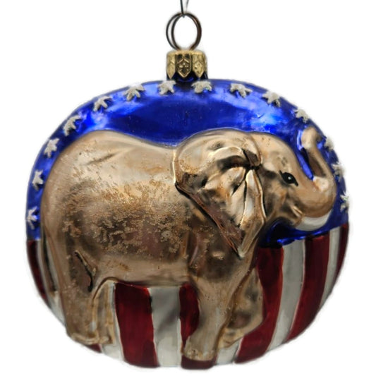 Christopher Radko It's A Party Republican Elephant Political Christmas Ornament