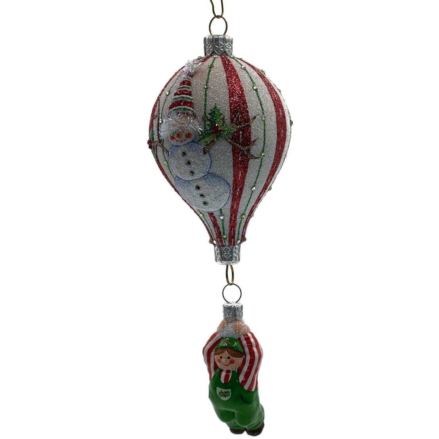 Patricia Breen Ornament Miniature Balloon Boy Snowman Holly Christmas Tree Decor