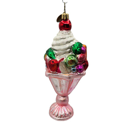 Christopher Radko Tutti Frutti Ice Cream Cone Christmas Tree Ornament 01-0383-0