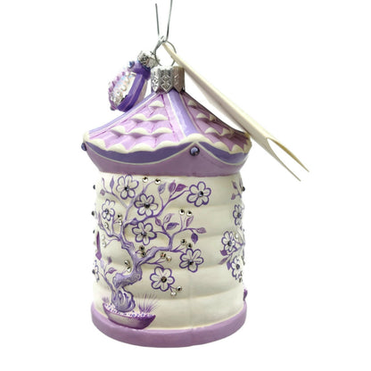 Patricia Breen Zenskep Chinoiserie Violet Beehive Christmas Holiday Ornament