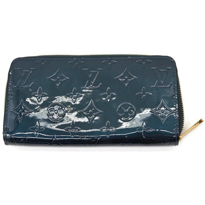 Louis Vuitton Melrose Avenue Monogram Vernis Bleu Nuit Bag Wallet Coin Pouch Set