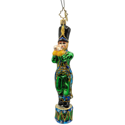 Christopher Radko Nutcracker Soldier Playing A Flute Christmas Tree Ornament