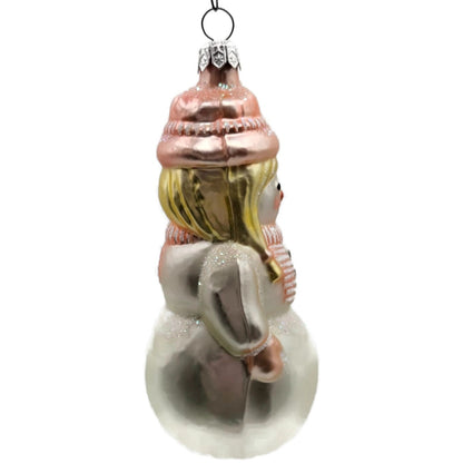 Patricia Breen Snowwoman Pink Scarf Hat Gloves Winter Christmas Tree Ornament