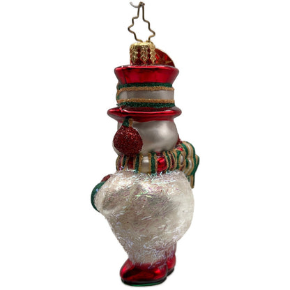 Christopher Radko Chappy O'Snow Little Gem Christmas Snowman Ornament 1014611