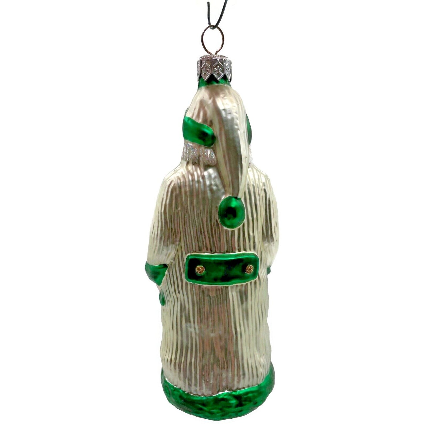 Patricia Breen Clover Santa Claus St Patricks Gold Green Christmas Tree Ornament