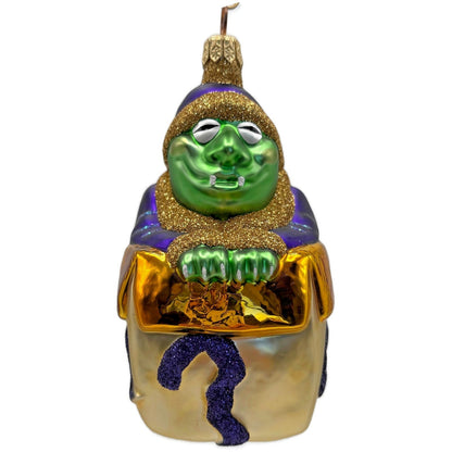 Patricia Breen Mmmonster Present Purple Gold Green Halloween Christmas Ornament