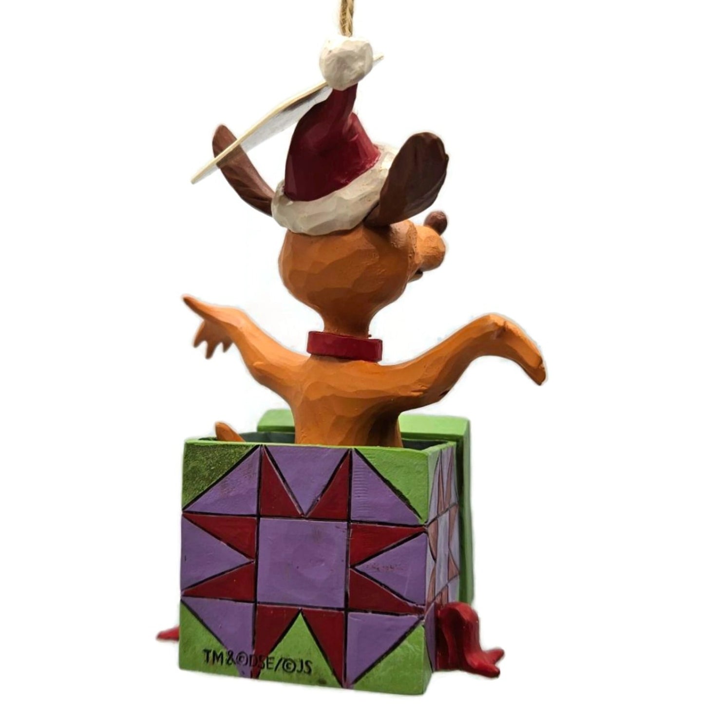 Jim Shore Dr. Seuss The Grinch Max the Dog in Present Enesco Christmas Ornament
