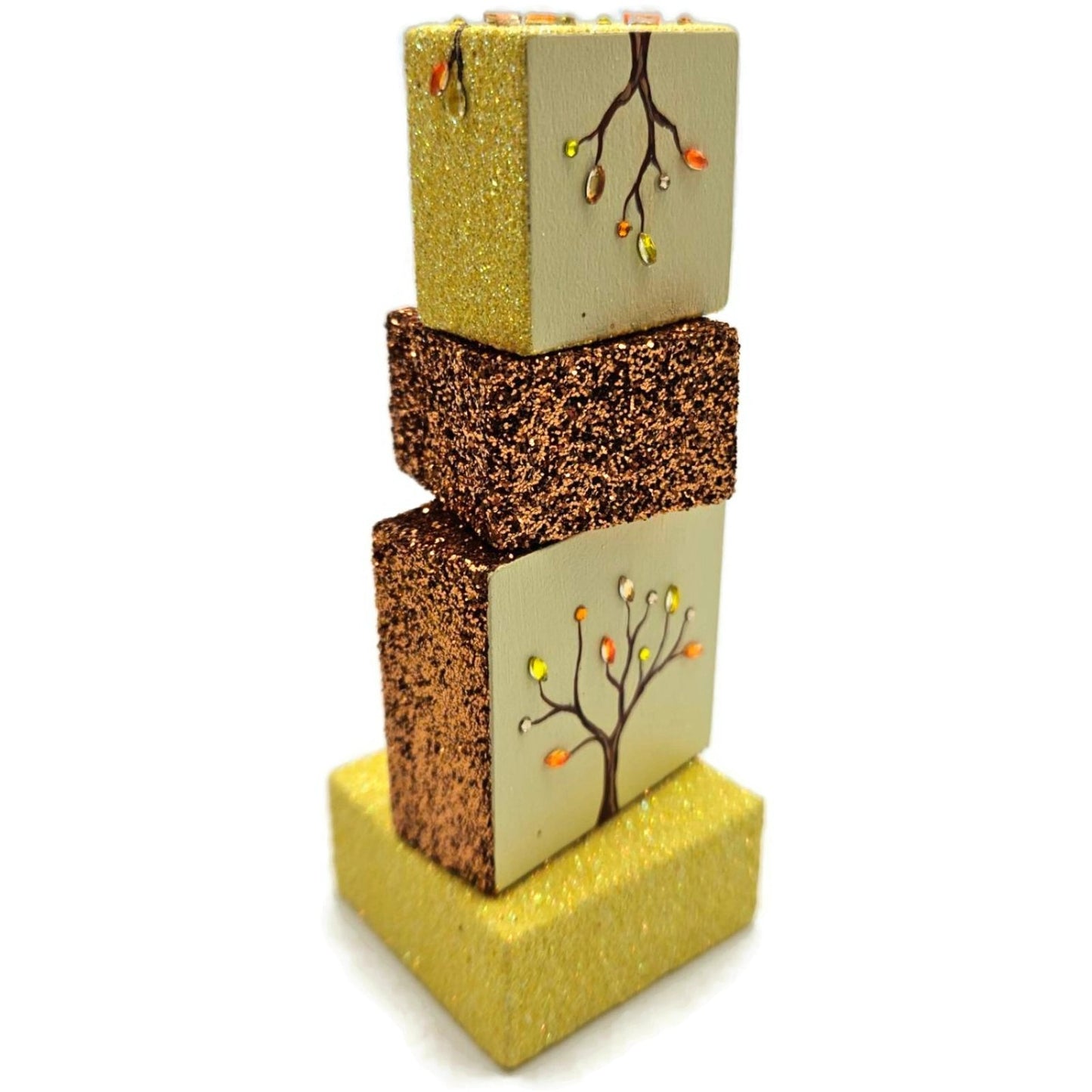 Patricia Breen Presenting Gold Fox Fall Leaves Free Standing Ornament Set