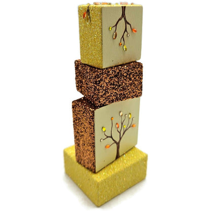 Patricia Breen Presenting Gold Fox Fall Leaves Free Standing Ornament Set