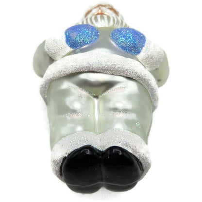 Patricia Breen Ho Ho Ho Santa Claus Pearl Glittered Dots Christmas Tree Ornament