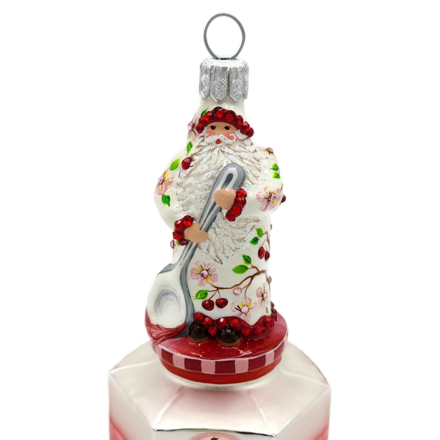 Patricia Breen Loving Spoonful Cherry Jam Santa Spring Free Standing Ornament