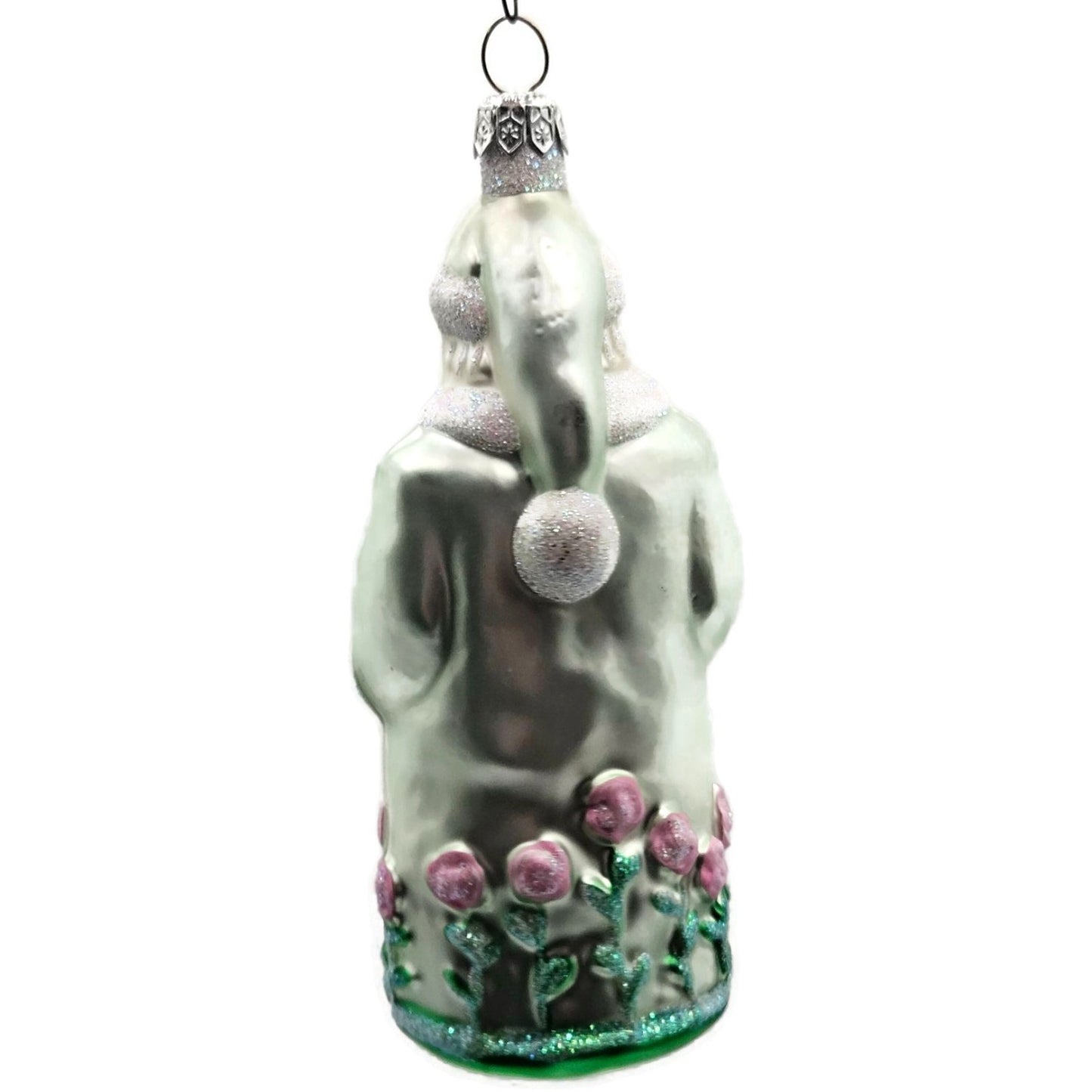Patricia Breen Santa of the Windsor Salmon Rose Pearl Spring Christmas Ornament