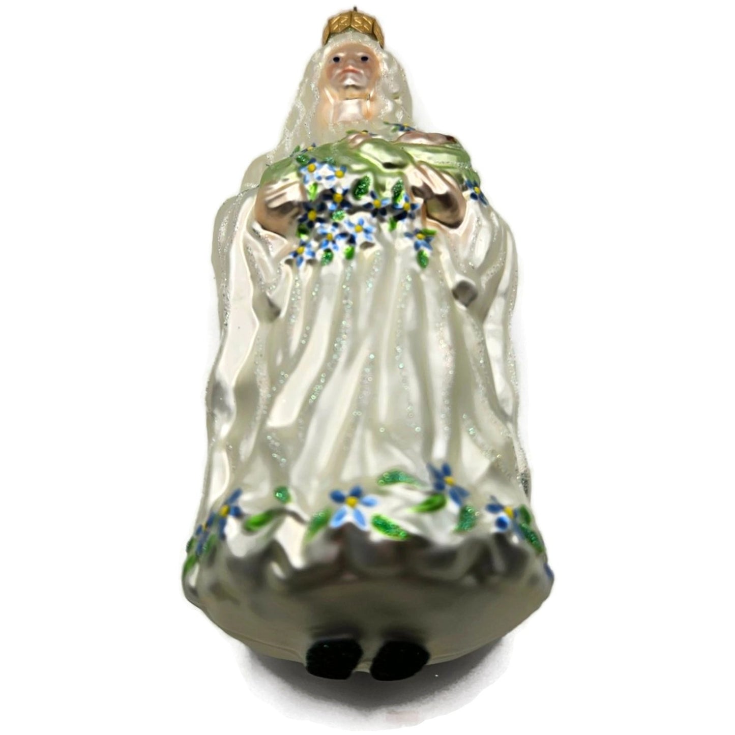 Patricia Breen Bountiful Madonna Baby Jesus Flowers Religous Christmas Ornament