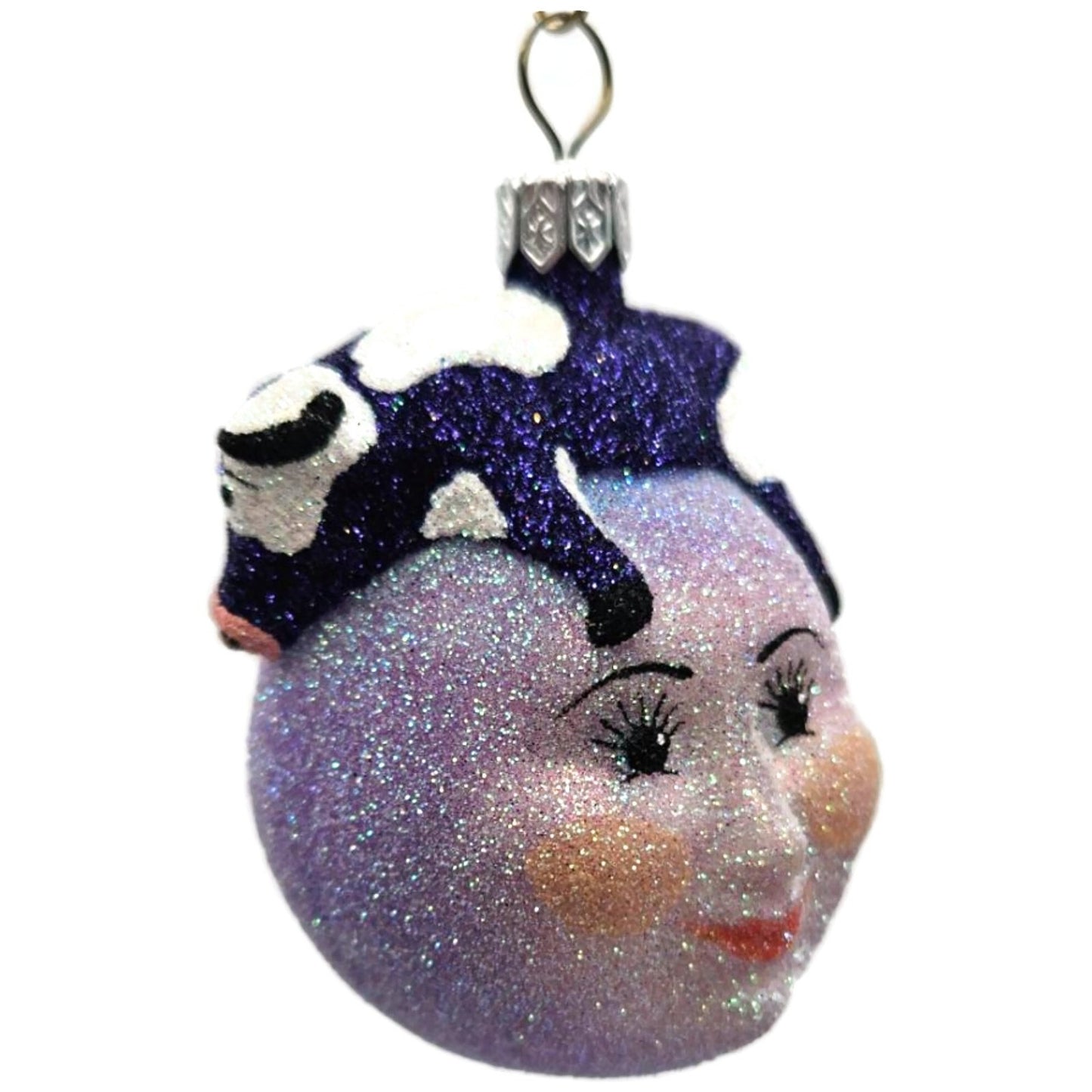 Patricia Breen Miniature And The Cow Jumped Purple Christmas Tree Ornament CATZ