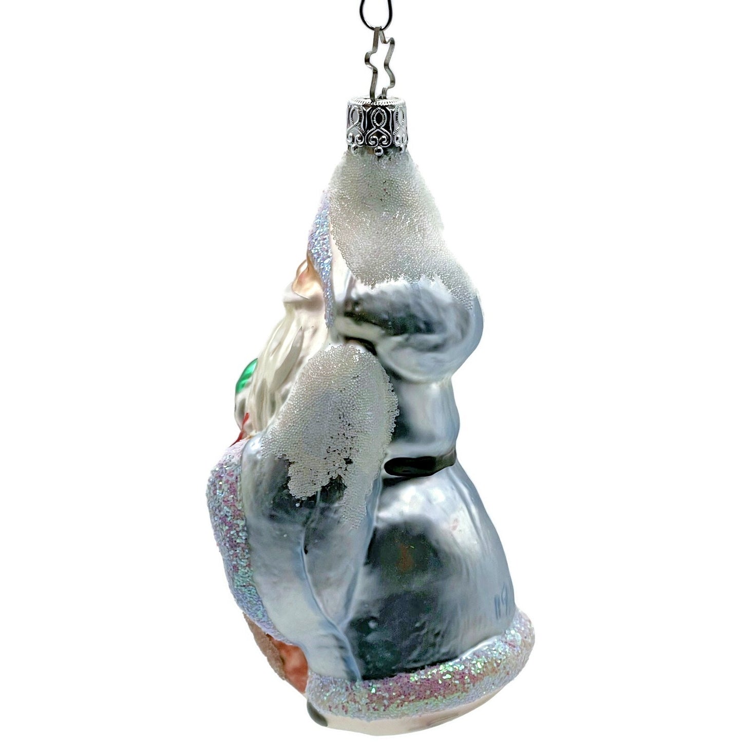 Inge Glass Santa Holding Toy Basket Old World Christmas EM Merck Signed Ornament