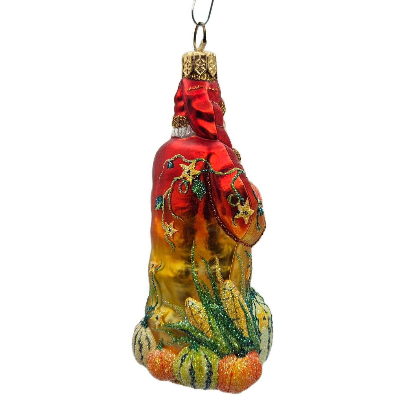 Patricia Breen Harvest Santa Orange Pumpkins Autumnal Fall Christmas Ornament