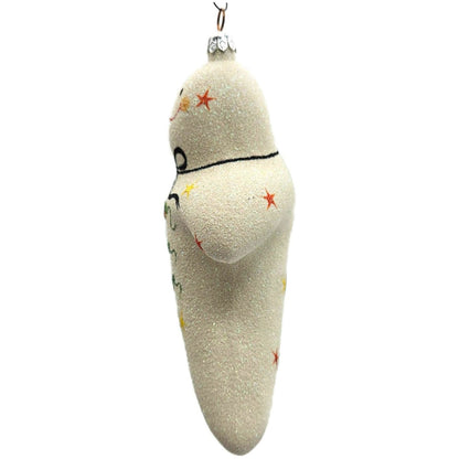 Patricia Breen Very Grand Ghost Pearl White Pumpkin Stars Halloween Ornament