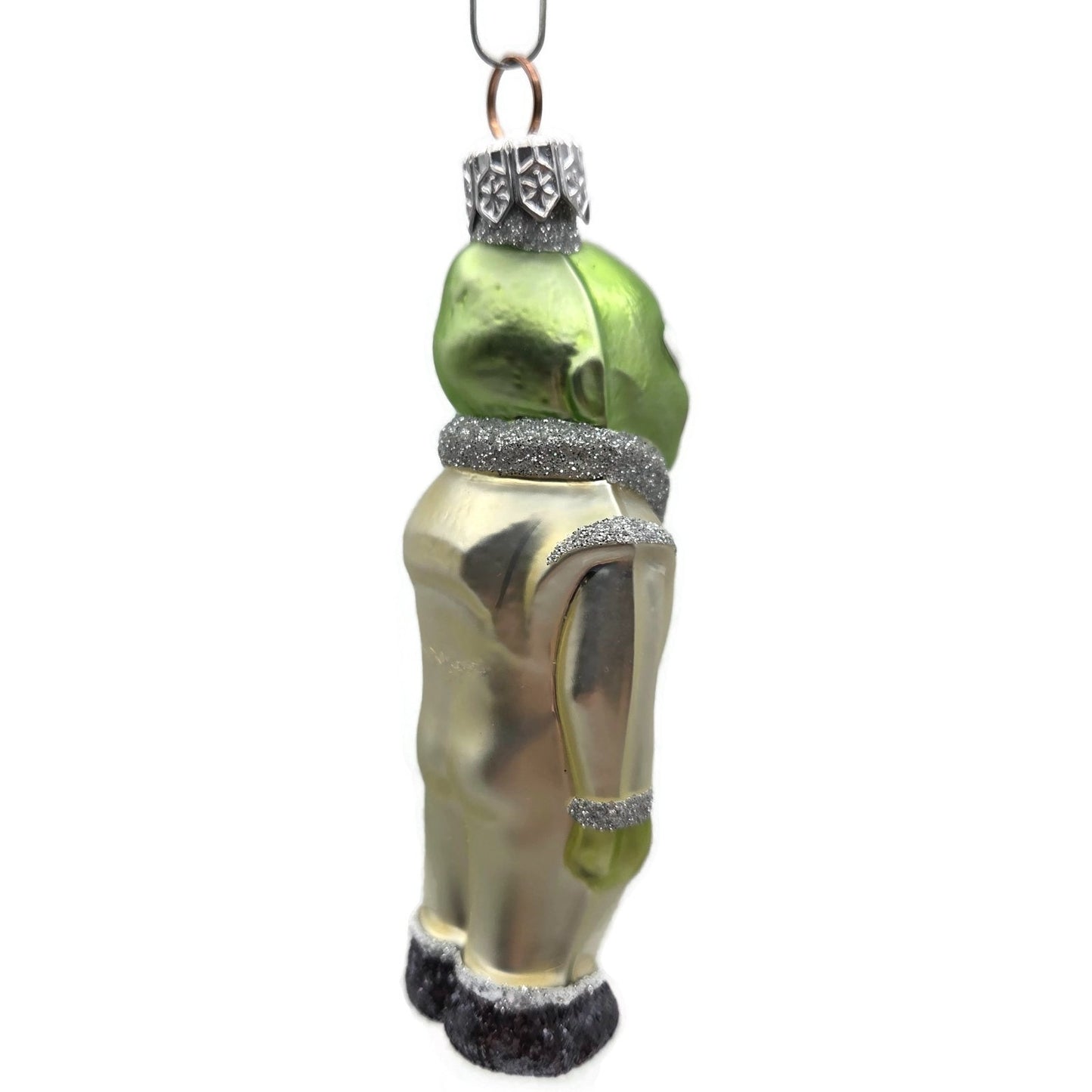 Patricia Breen A Walk on the Moon Alien Matte Suit Glittered Christmas Ornament