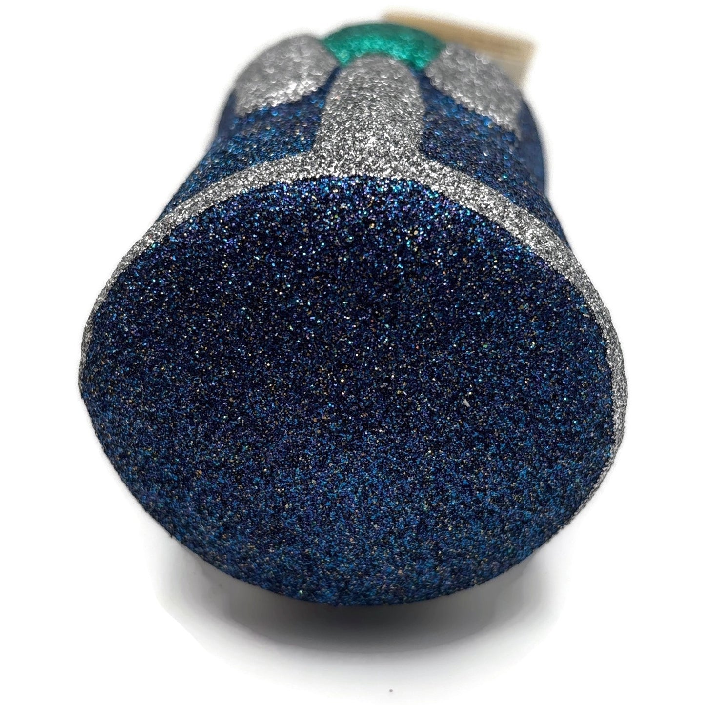 Larry Fraga River Woman Blue Silver Green Glitter Series Christmas Tree Ornament