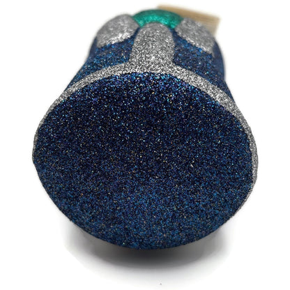 Larry Fraga River Woman Blue Silver Green Glitter Series Christmas Tree Ornament