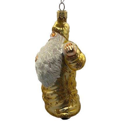 Patricia Breen Snowball Santa Claus Gold Snowflakes Christmas Tree Ornament 2256
