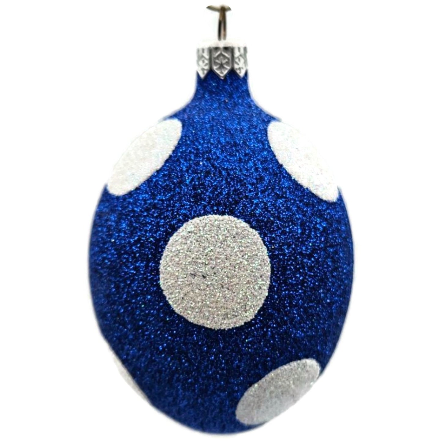 Patricia Breen Egg Blue White Polka Dot Easter Christmas Tree Ornament KKS