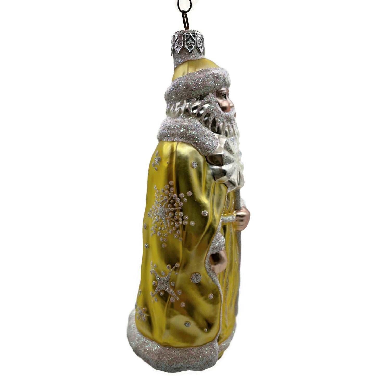 Patricia Breen Santa of the North Citrine Snowflakes Christmas Tree Ornament