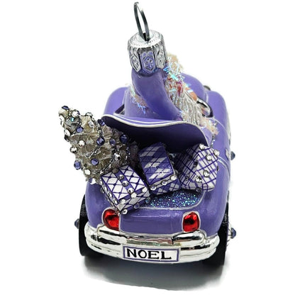 Patricia Breen En Route Santa Claus Car Lavender Purple Christmas Ornament CATZ