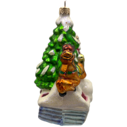 Christopher Radko Up On The House Top Santa Christmas Tree Ornament 99-215-0