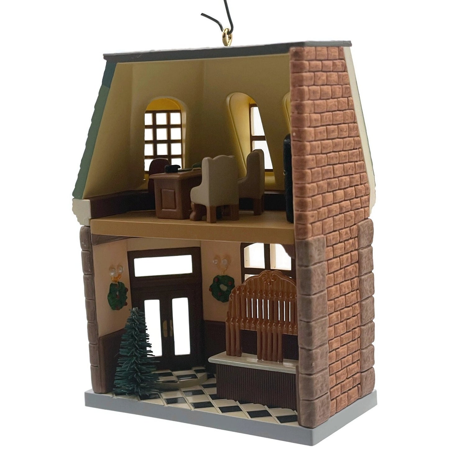 Hallmark Ornament Corner Bank Nostalgic Houses Shops Christmas Tree Keepsake