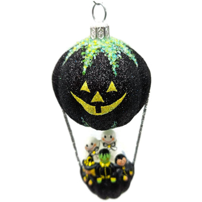 Patricia Breen Sweet Seekers Black Pumpkin Ghost Bat Halloween Tree Ornament