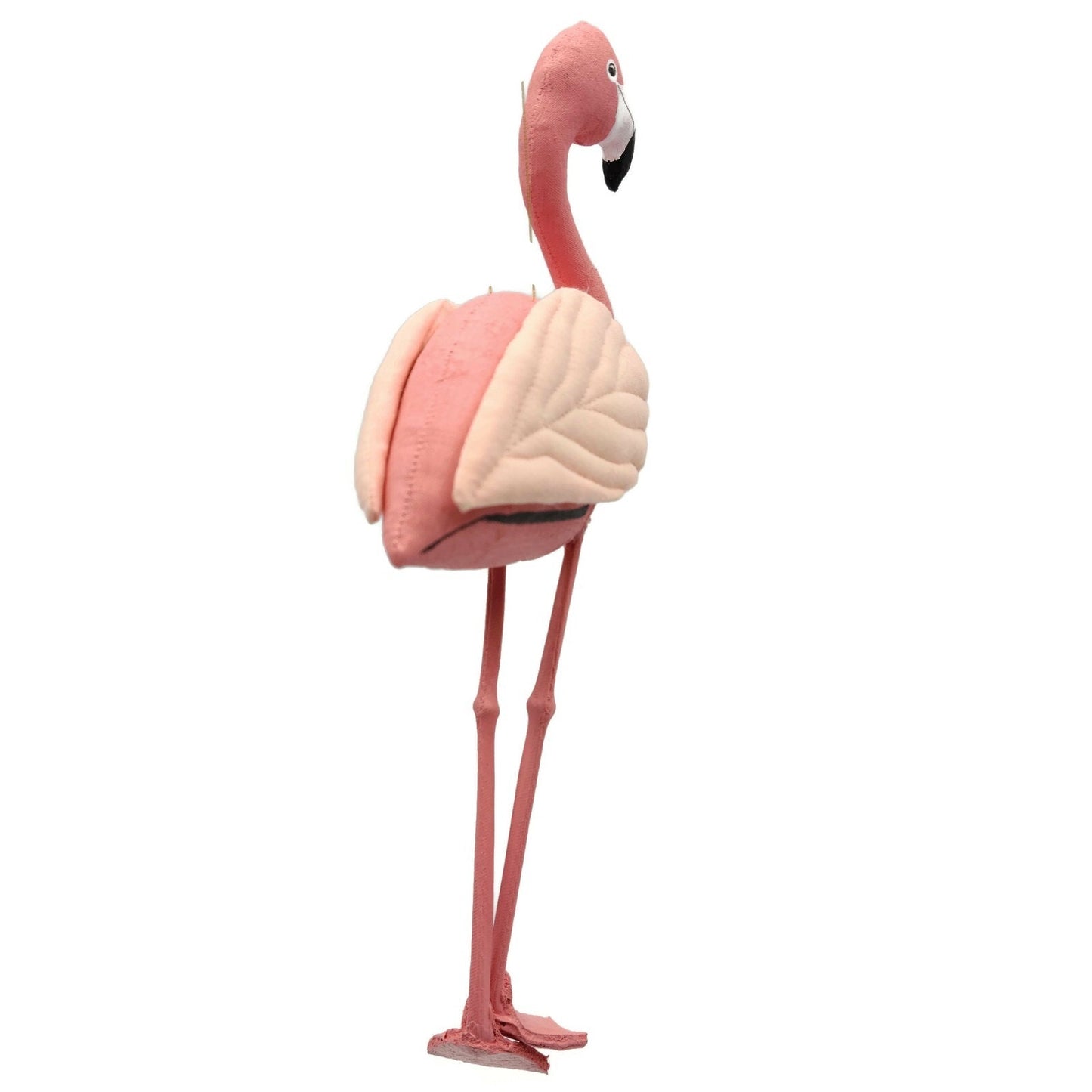 Gladys Boalt Pink Flamingo Handmade Bird Fabric Signed Christmas Tree Ornament