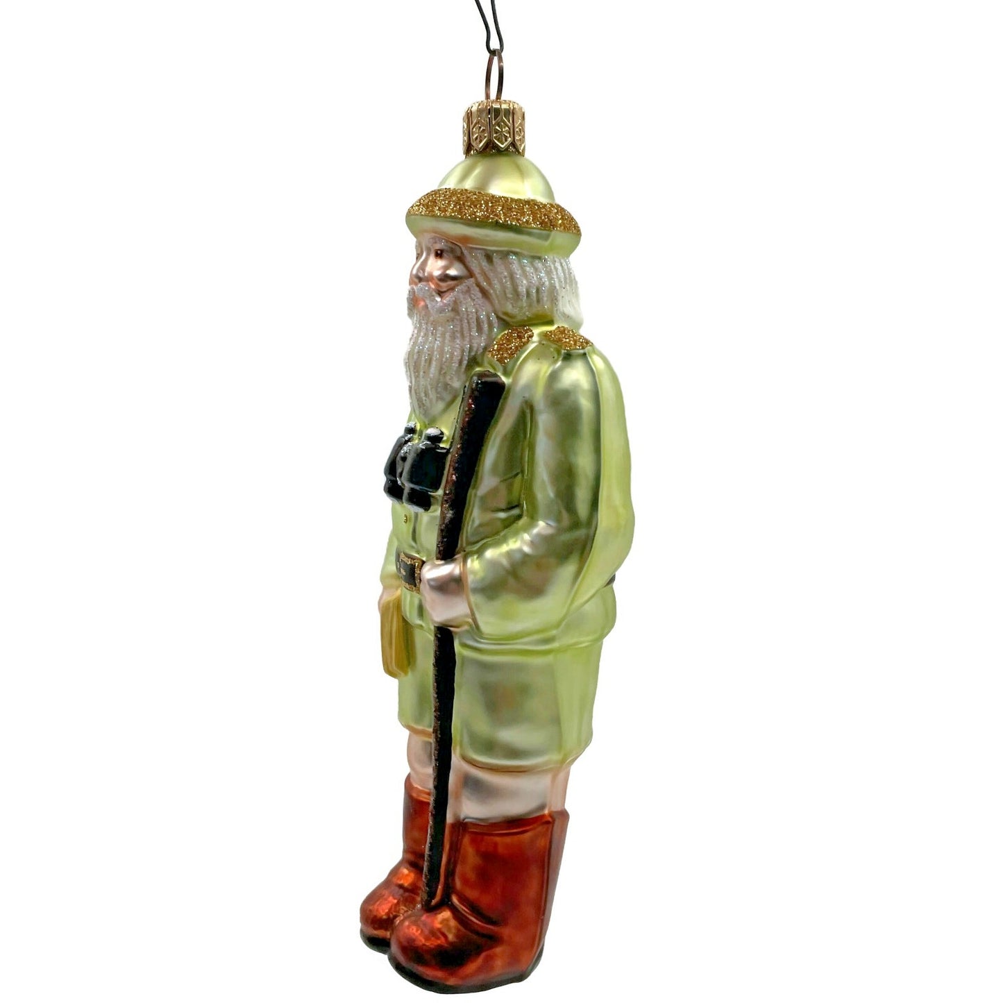 Patricia Breen Safari Santa Claus Khaki Africa Green Christmas Tree Ornament